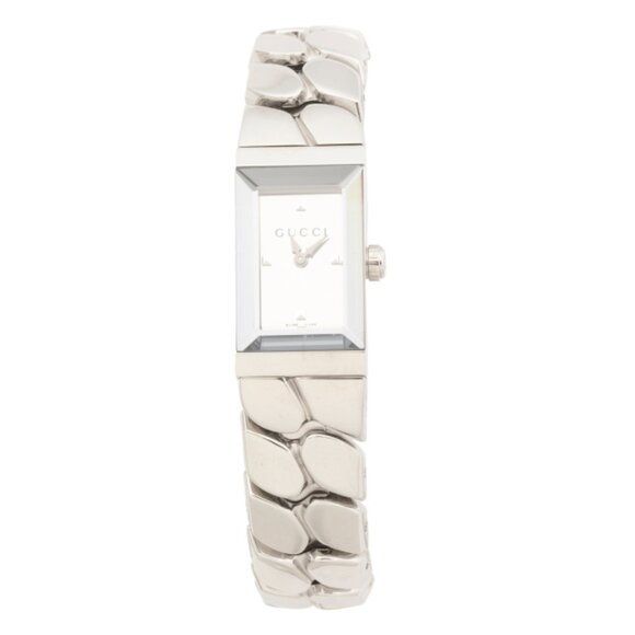 GUCCI Silver Women's Swiss Made Gframe Chain Bracelet Watch - Picture 1 of 2